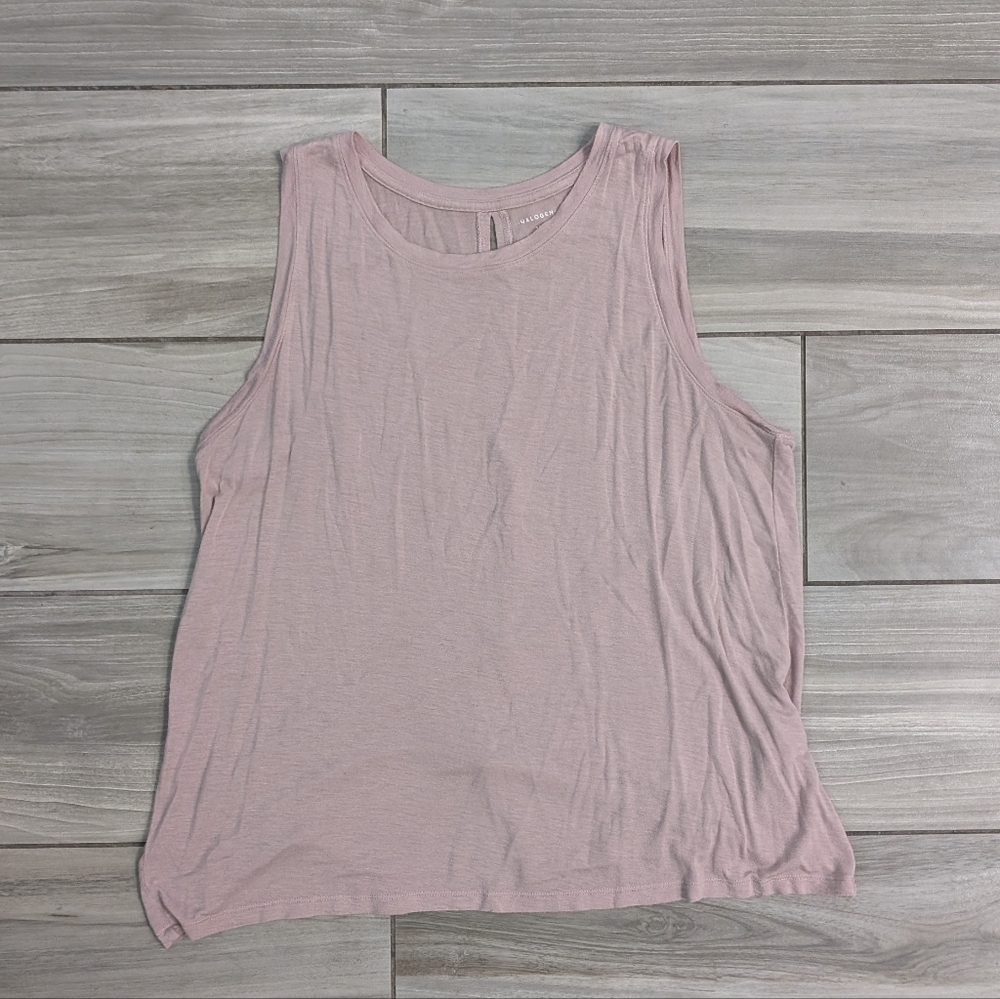Halogen Light And Flowy Pink Sleeveless Top